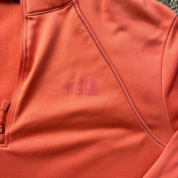 North face 2 tone orange women’s quarter zip top size extra large - Picture 4 of 12